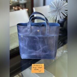 Cowboy Blue Mini Crossbody Tote Portland Leather Goods